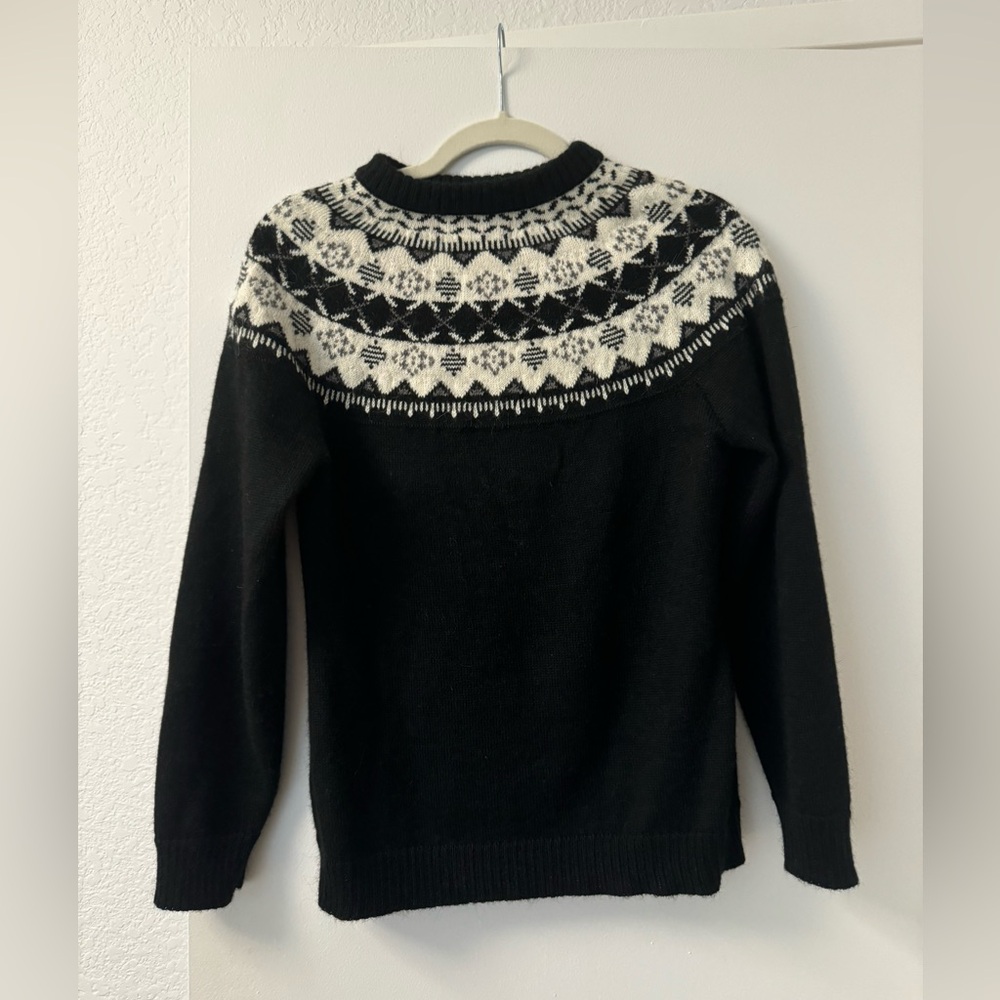 Steamboat Springs Alpaca Import Sweater Black in Size Small
